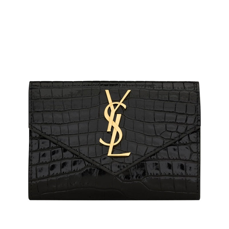 Bolsa Wallet Small Cassandre Croc-Embossed - Mercado de Luxo - O Maior E-Commerce de Bens, Produtos e Serviços de Luxo do Brasil.