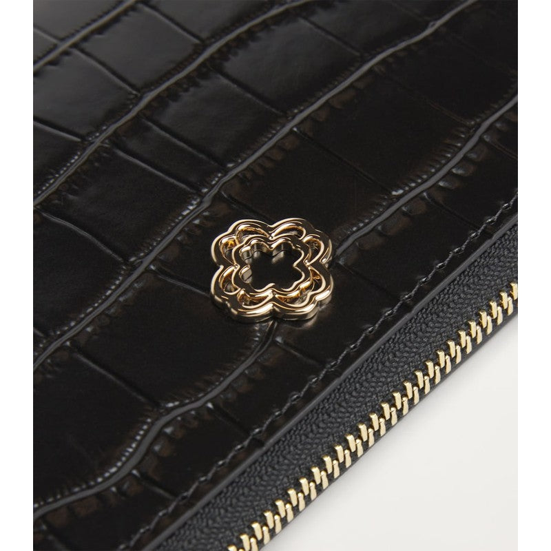 Bolsa Wallet Croc-Embossed
