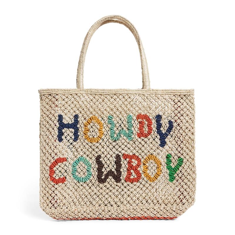 Bolsa Tote Small Jute Howdy Cowboy - Mercado de Luxo - O Maior E-Commerce de Bens, Produtos e Serviços de Luxo do Brasil.