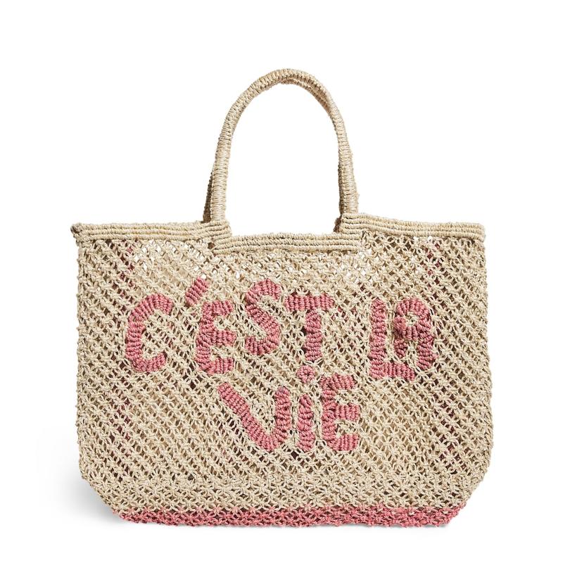Bolsa Tote Jute C'est La Vie Lavinia - Mercado de Luxo - O Maior E-Commerce de Bens, Produtos e Serviços de Luxo do Brasil.