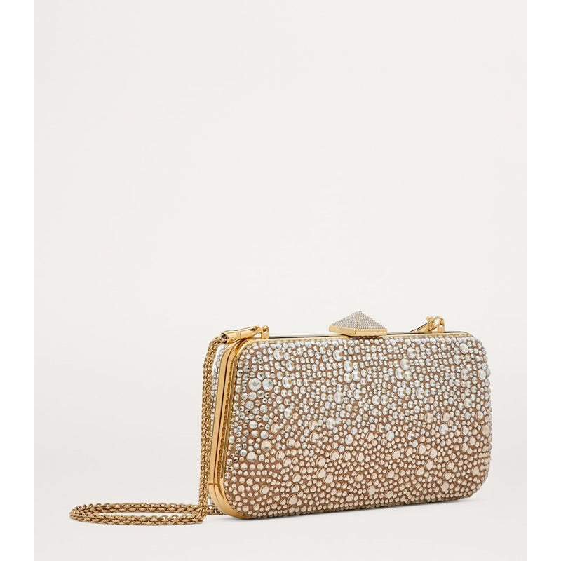 Bolsa Clutch Crystal-Embellished Minaudiere