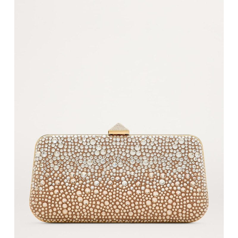 Bolsa Clutch Crystal-Embellished Minaudiere