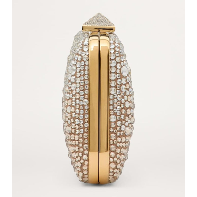 Bolsa Clutch Crystal-Embellished Minaudiere