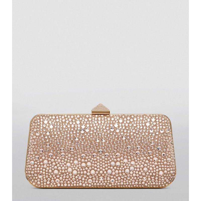 Bolsa Clutch Crystal-Embellished Minaudiere