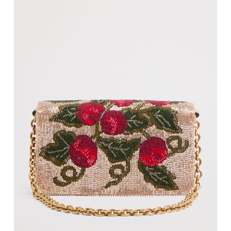 Bolsa Clutch Small Silk Vain Cherry