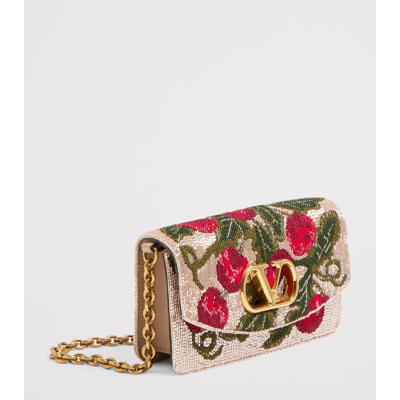Bolsa Clutch Small Silk Vain Cherry