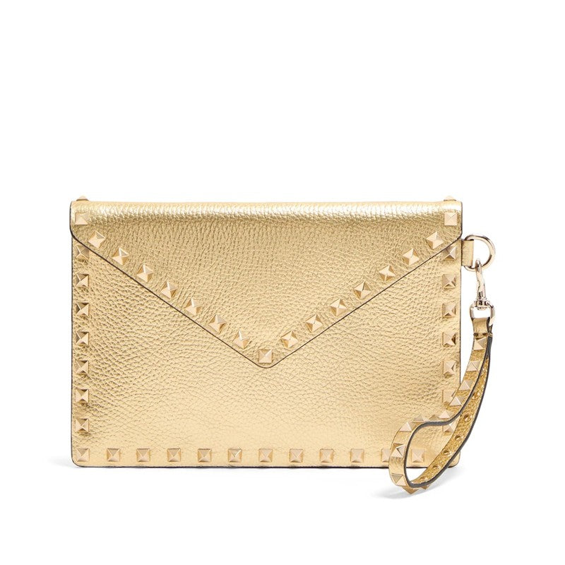 Bolsa Clutch Metallic Rockstud - Mercado de Luxo - O Maior E-Commerce de Bens, Produtos e Serviços de Luxo do Brasil.