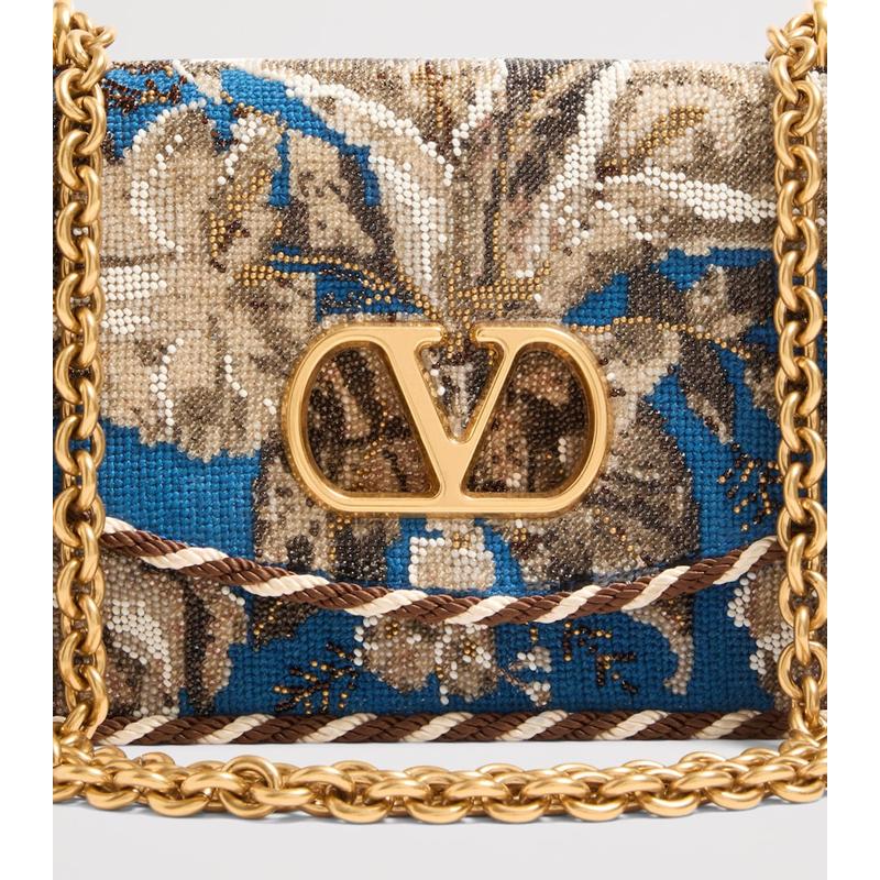 Bolsa Shoulder Silk Embellished Vain