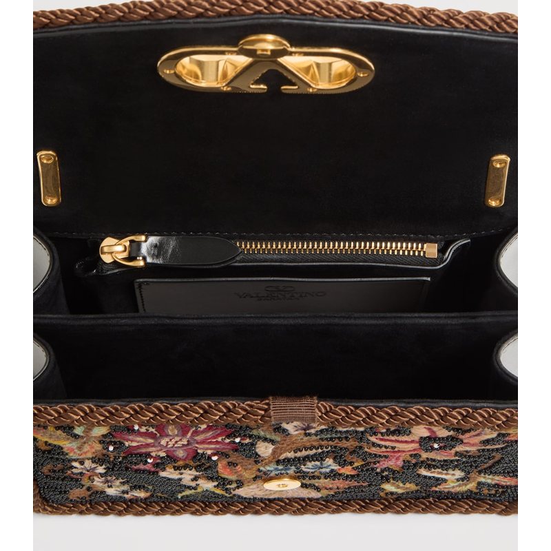 Bolsa Shoulder Small Silk Embroidered Vain