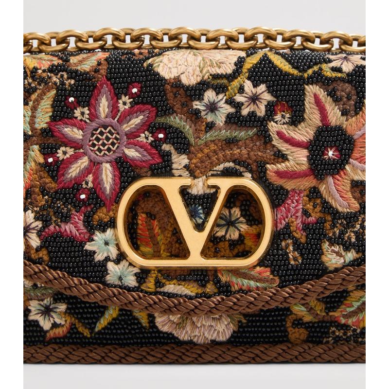 Bolsa Shoulder Small Silk Embroidered Vain