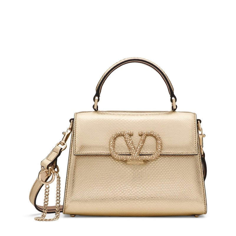 Bolsa Handle Small Snake Skin Embellished VSLING - Mercado de Luxo - O Maior E-Commerce de Bens, Produtos e Serviços de Luxo do Brasil.