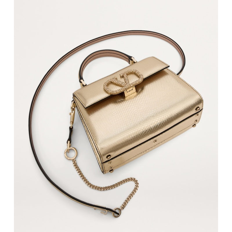 Bolsa Handle Small Snake Skin Embellished VSLING