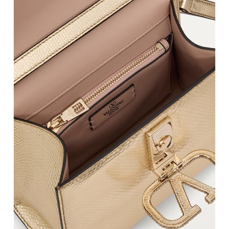 Bolsa Handle Small Snake Skin Embellished VSLING