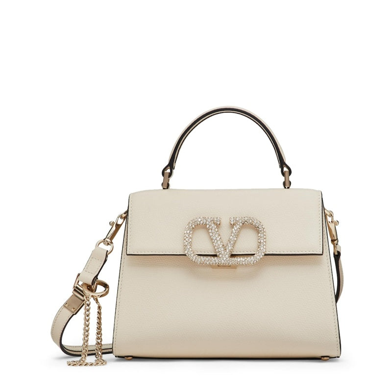 Bolsa Handle Small Calfskin Logo-Embellished - Mercado de Luxo - O Maior E-Commerce de Bens, Produtos e Serviços de Luxo do Brasil.