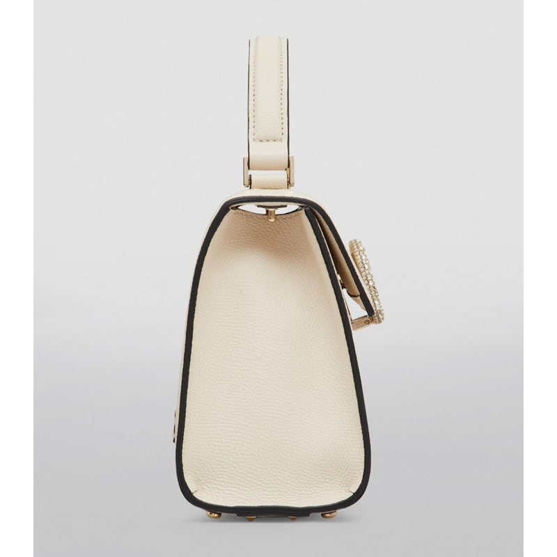 Bolsa Handle Small Calfskin Logo-Embellished