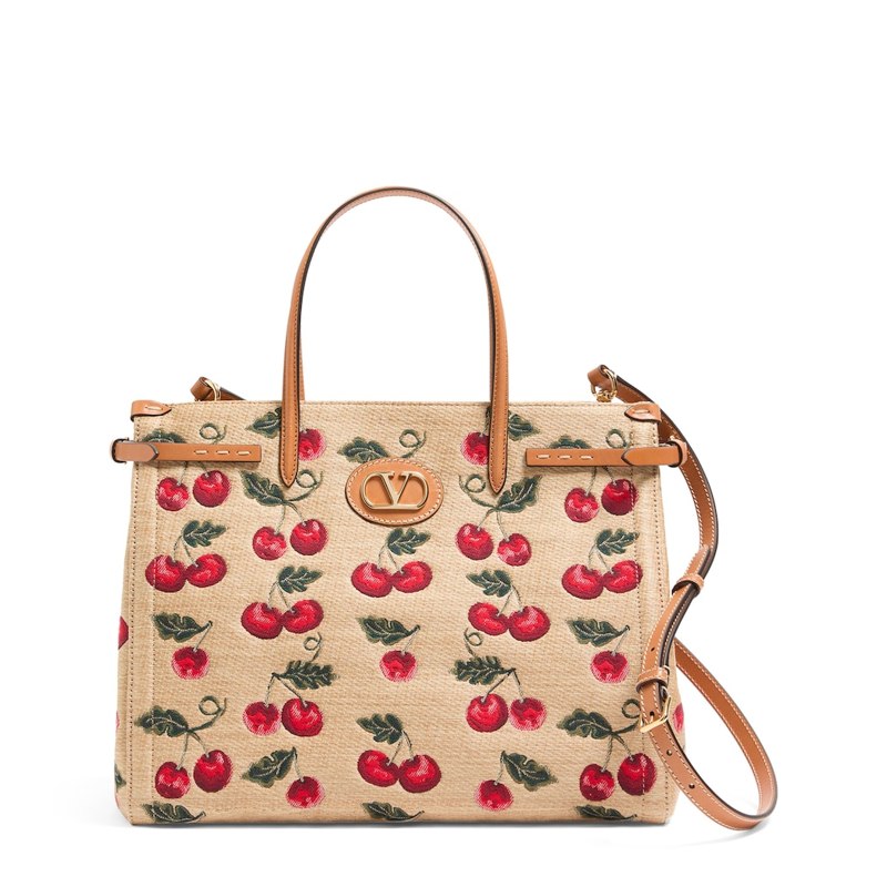 Bolsa Tote Medium Canvas Antibes Cherry - Mercado de Luxo - O Maior E-Commerce de Bens, Produtos e Serviços de Luxo do Brasil.