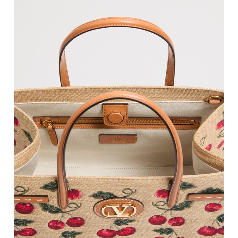 Bolsa Tote Medium Canvas Antibes Cherry
