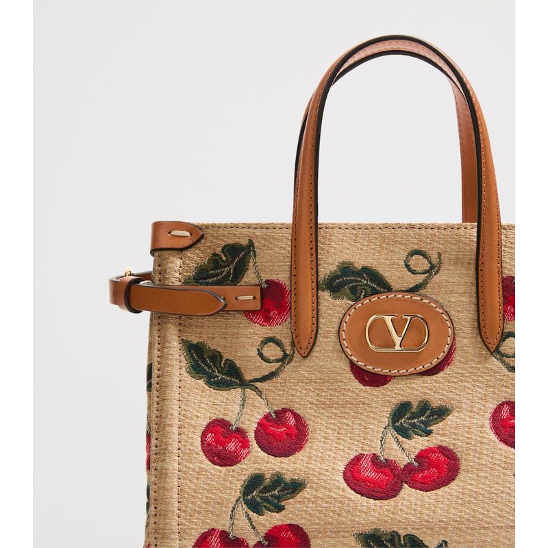 Bolsa Tote Small Canvas Antibes Cherry