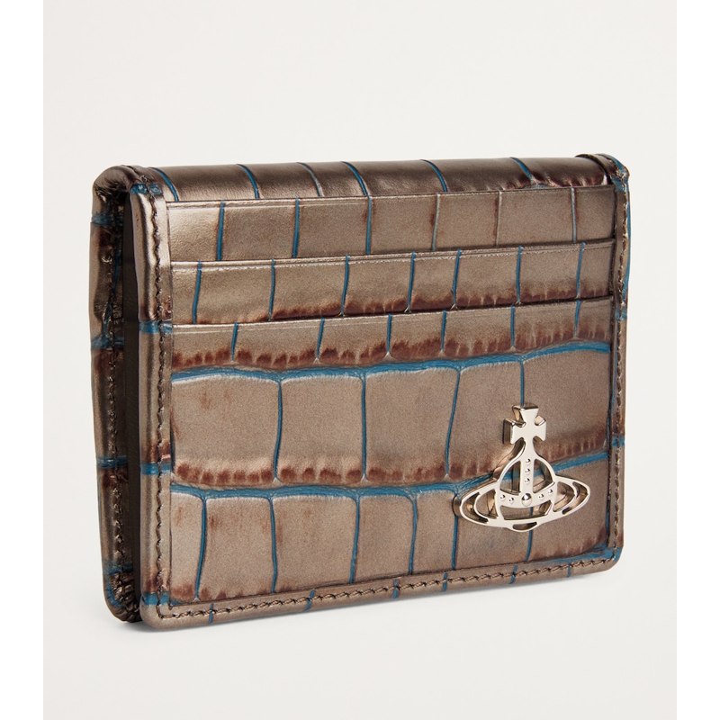 Bolsa Wallet Croc-Embossed Orb