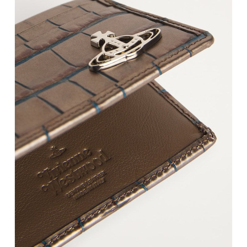 Bolsa Wallet Croc-Embossed Orb