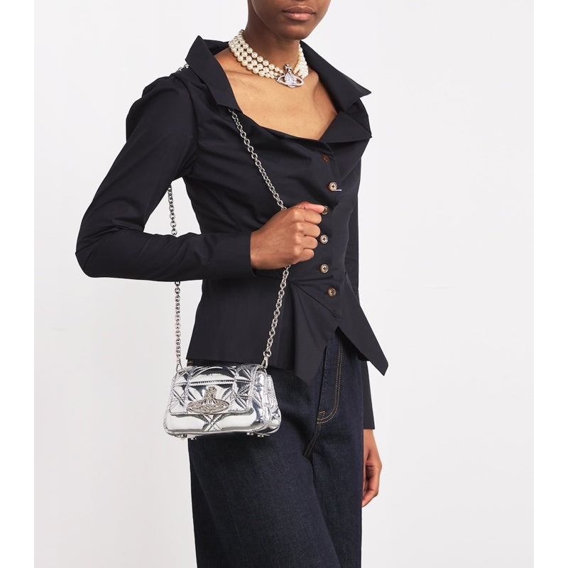 Bolsa Shoulder Small Metallic Hazel