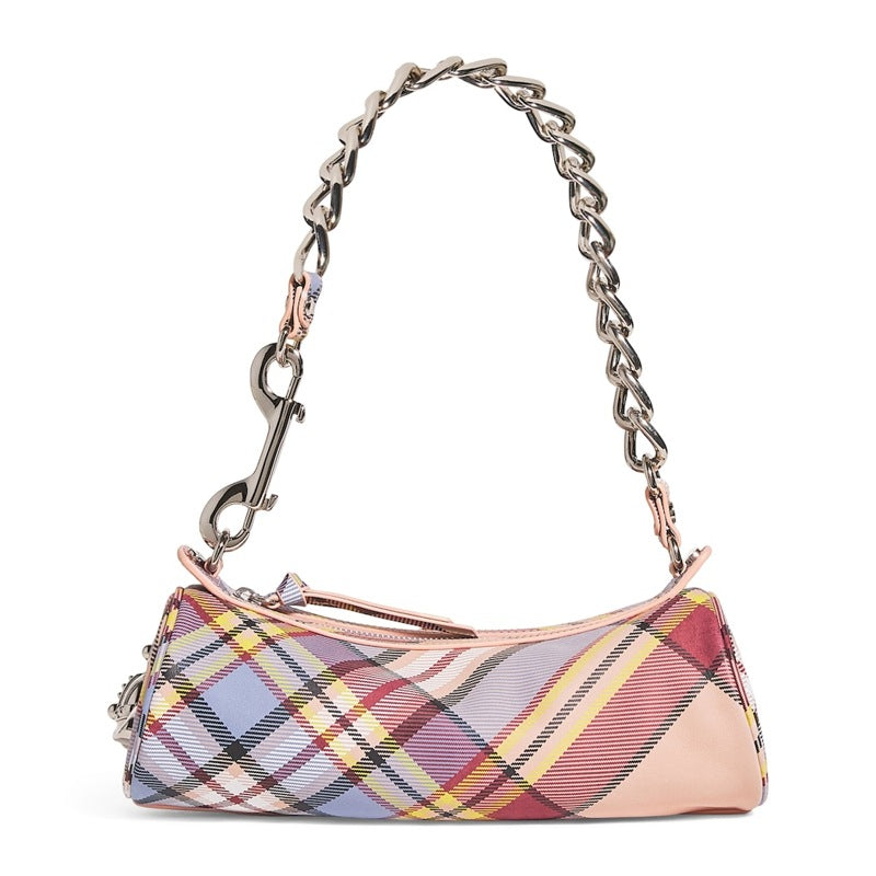 Bolsa Shoulder Tartan Cindy Cylinder - Mercado de Luxo - O Maior E-Commerce de Bens, Produtos e Serviços de Luxo do Brasil.