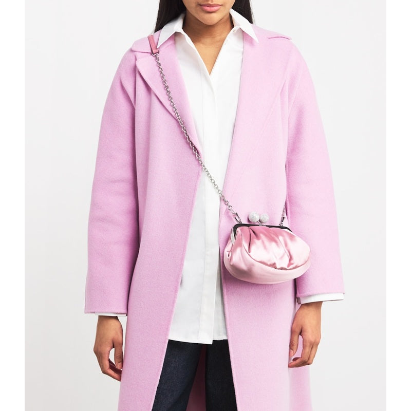 Bolsa Clutch Small Satin Rhinestone Pasticcino