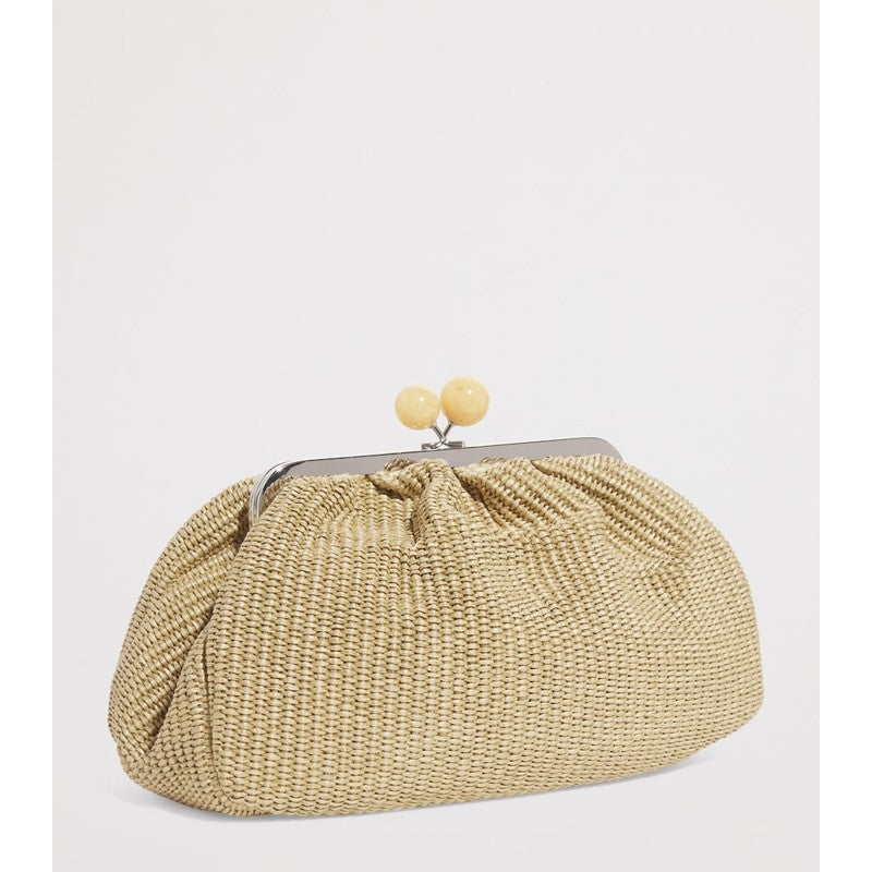 Bolsa Handle Large Raffia-Effect Pasticcino