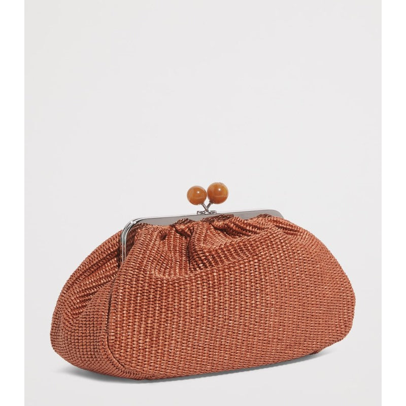 Bolsa Handle Large Raffia-Effect Pasticcino