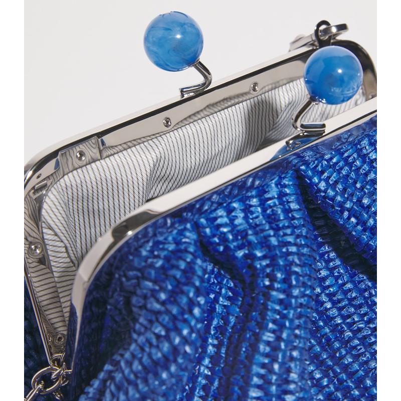 Bolsa Handle Small Raffia-Effect Pasticcino