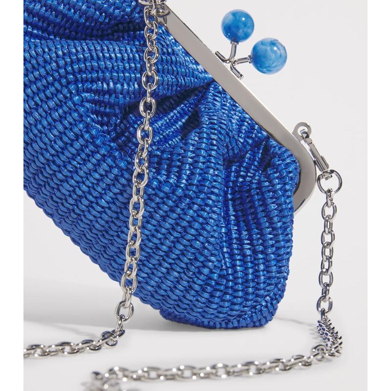 Bolsa Handle Small Raffia-Effect Pasticcino