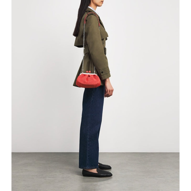 Bolsa Handle Small Raffia-Effect Pasticcino