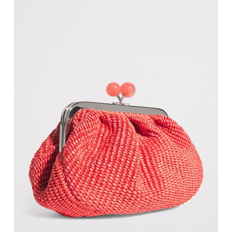 Bolsa Handle Small Raffia-Effect Pasticcino