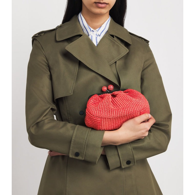 Bolsa Handle Small Raffia-Effect Pasticcino