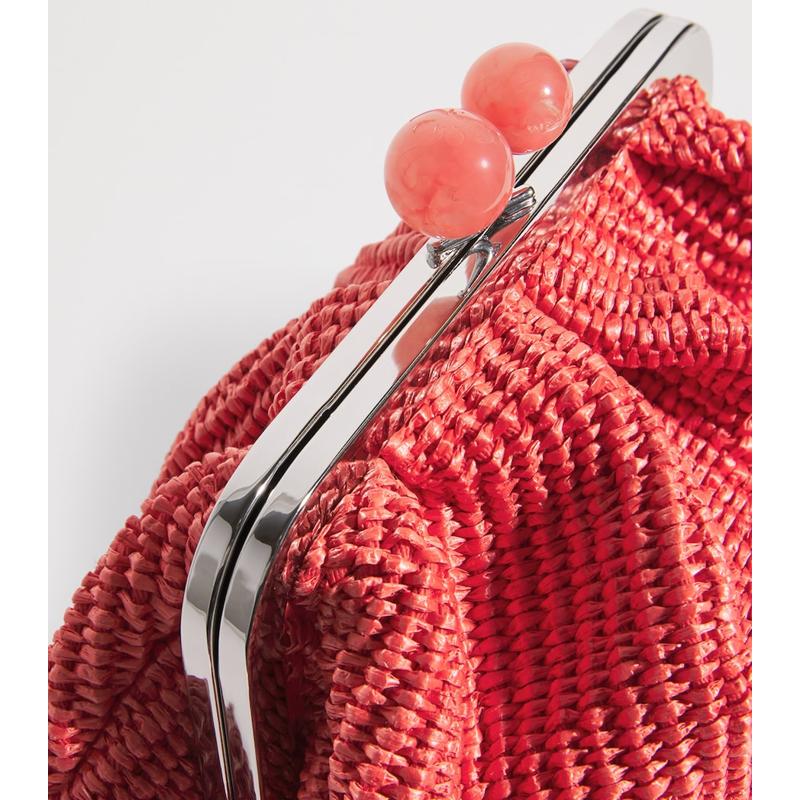 Bolsa Handle Small Raffia-Effect Pasticcino