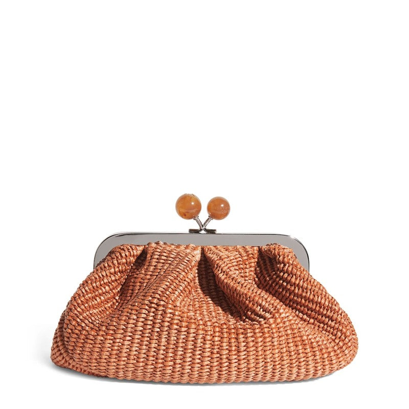 Bolsa Handle Small Raffia-Effect Pasticcino - Mercado de Luxo - O Maior E-Commerce de Bens, Produtos e Serviços de Luxo do Brasil.