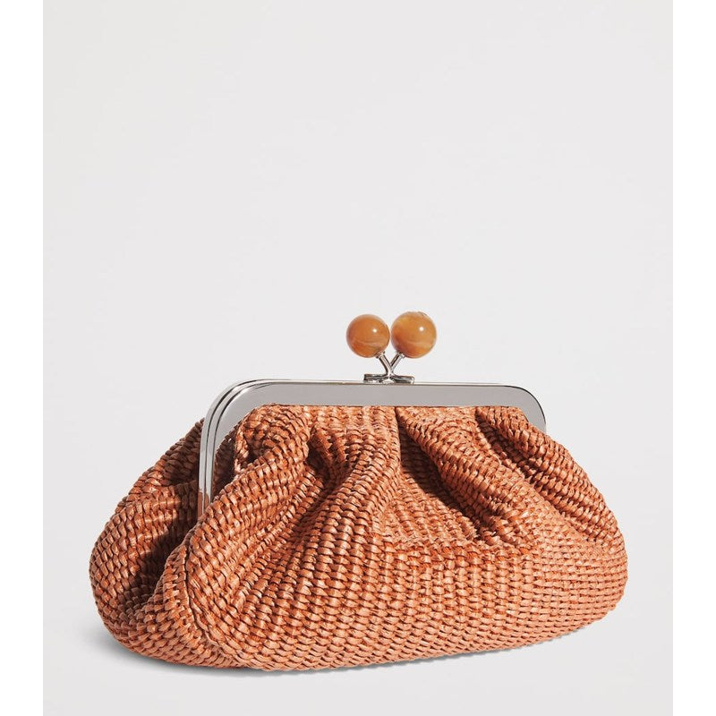 Bolsa Handle Small Raffia-Effect Pasticcino