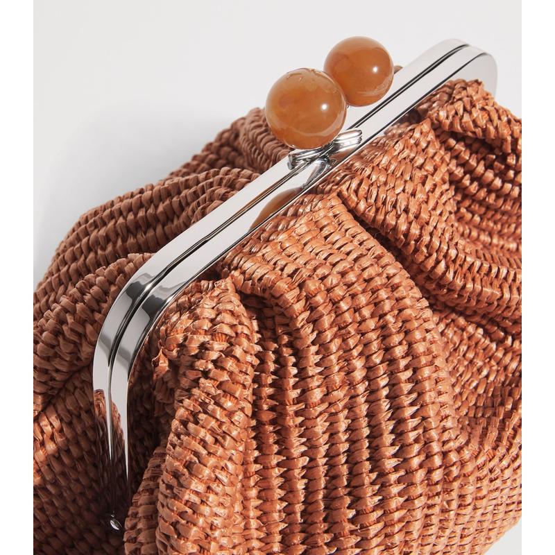 Bolsa Handle Small Raffia-Effect Pasticcino