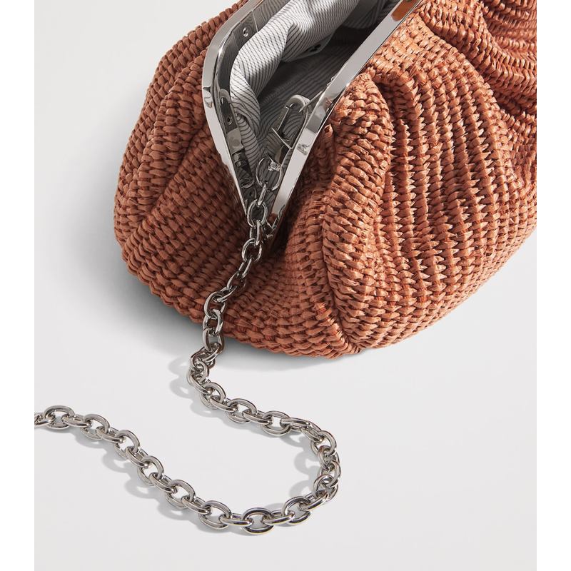 Bolsa Handle Small Raffia-Effect Pasticcino