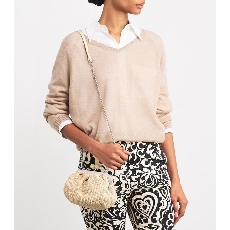 Bolsa Handle Small Raffia-Effect Pasticcino