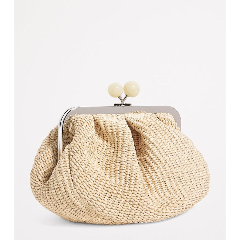 Bolsa Handle Small Raffia-Effect Pasticcino