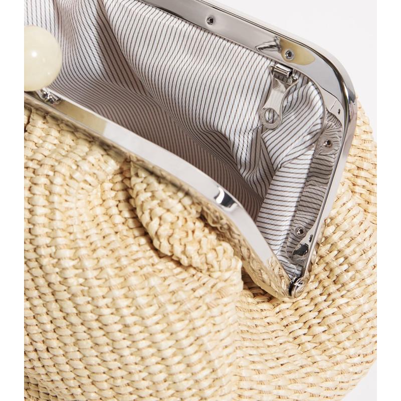 Bolsa Handle Small Raffia-Effect Pasticcino