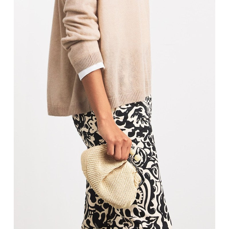 Bolsa Handle Small Raffia-Effect Pasticcino