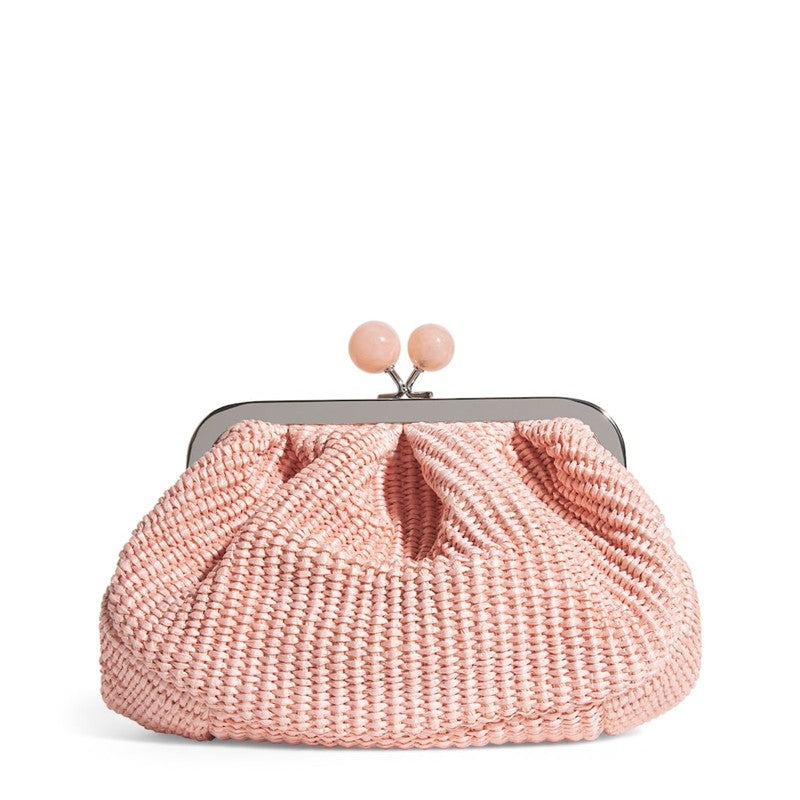 Bolsa Handle Small Raffia-Effect Pasticcino - Mercado de Luxo - O Maior E-Commerce de Bens, Produtos e Serviços de Luxo do Brasil.