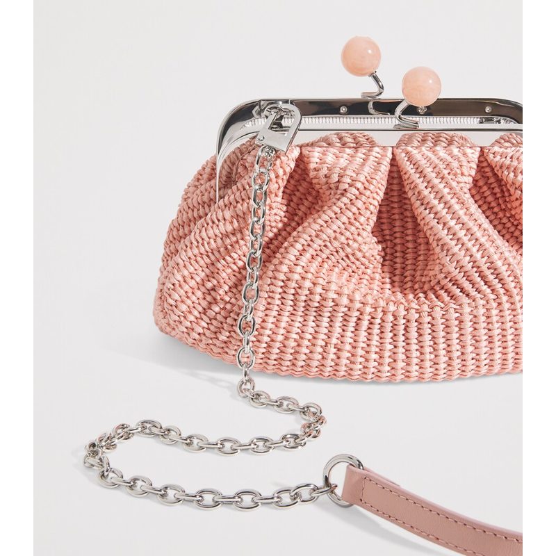 Bolsa Handle Small Raffia-Effect Pasticcino