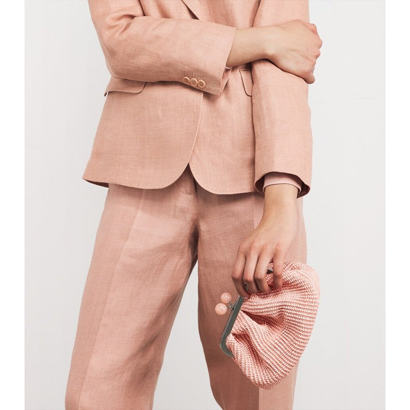 Bolsa Handle Small Raffia-Effect Pasticcino