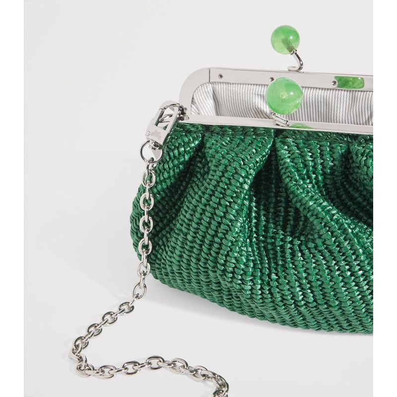 Bolsa Handle Small Raffia-Effect Pasticcino