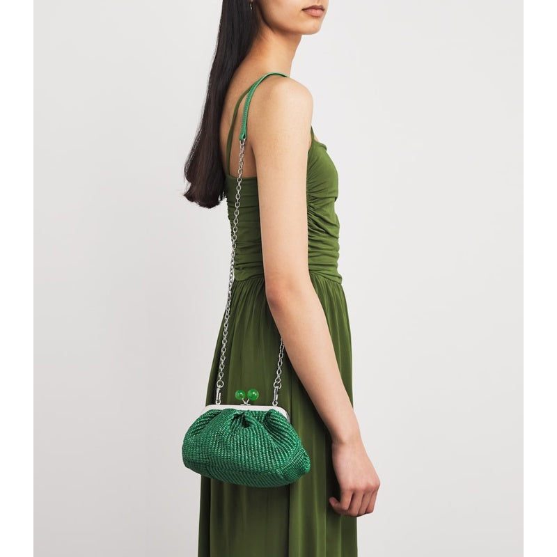 Bolsa Handle Small Raffia-Effect Pasticcino