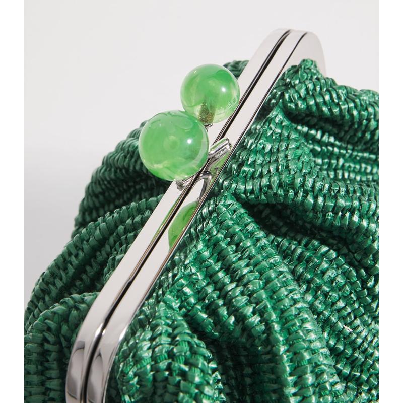 Bolsa Handle Small Raffia-Effect Pasticcino