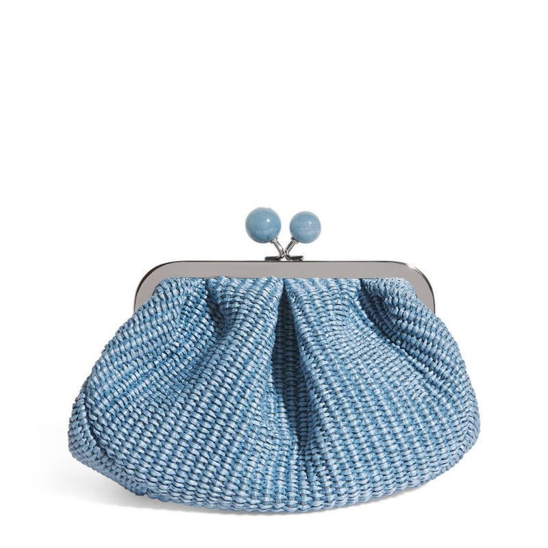 Bolsa Handle Small Raffia-Effect Pasticcino - Mercado de Luxo - O Maior E-Commerce de Bens, Produtos e Serviços de Luxo do Brasil.